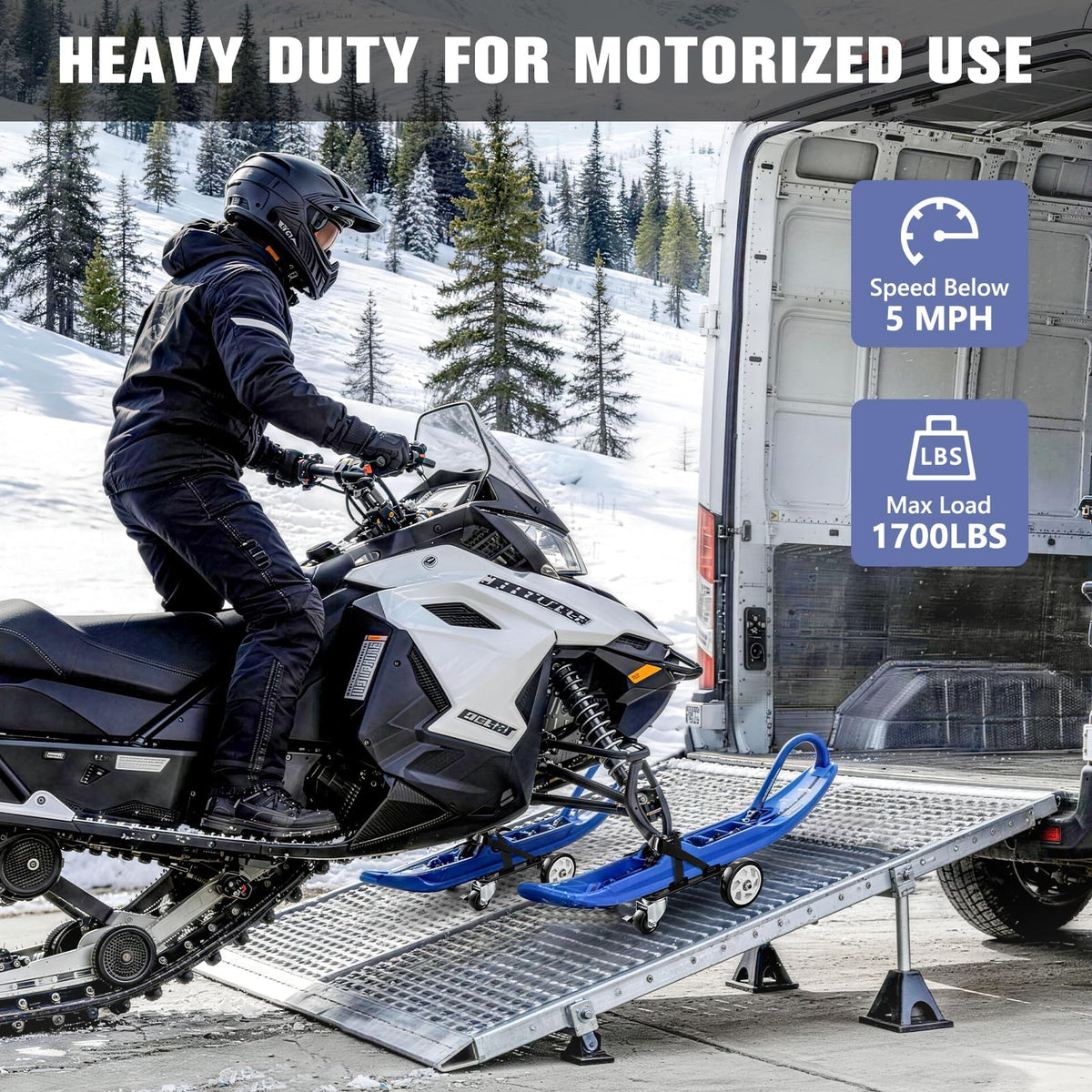 1700LBS Heavy Duty Snowmobile Dolly with 5" Casters