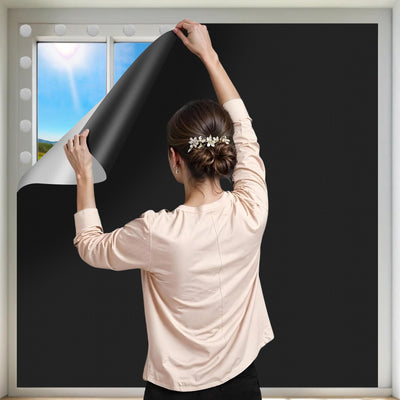 Portable Blackout Curtains for Bedroom Adhesive Thermal Window Blinds Cover