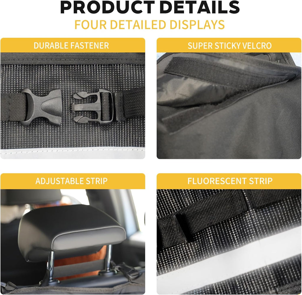 Backseat Hanging Trunk Organizer for SUVs, Cars, Trucks & MPVs | Multi-Pocket Storage with Anti-Slip Straps |