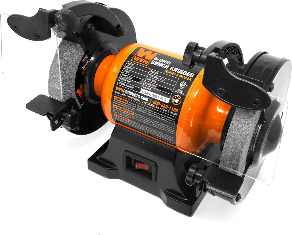 BG4260 2.1-Amp 6-Inch Single Speed Bench Grinder, Orange,black