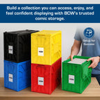Short Comic Book Bin, Holds 150 Comics Each, Blue, 5 Pack