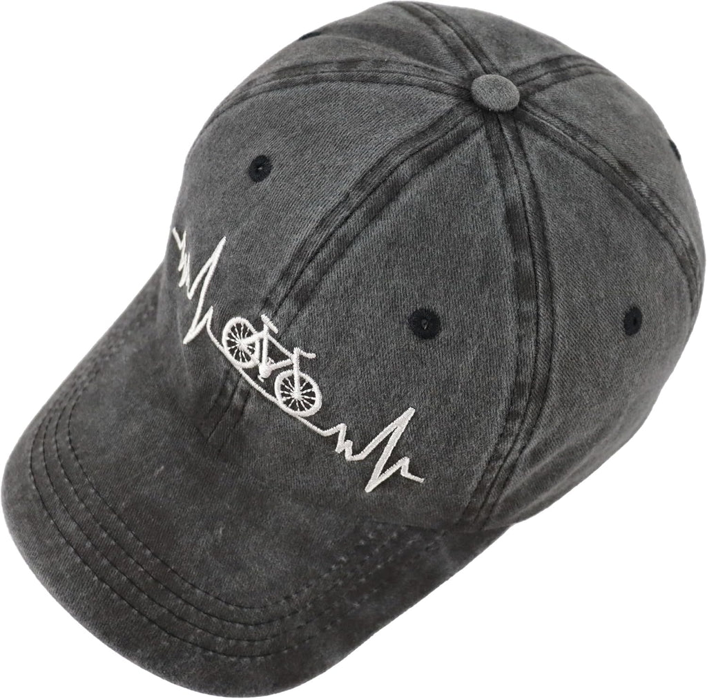Bicycle Bike Baseball Cap, Adjustable Embroidered Bicycle Enthusiast Hat