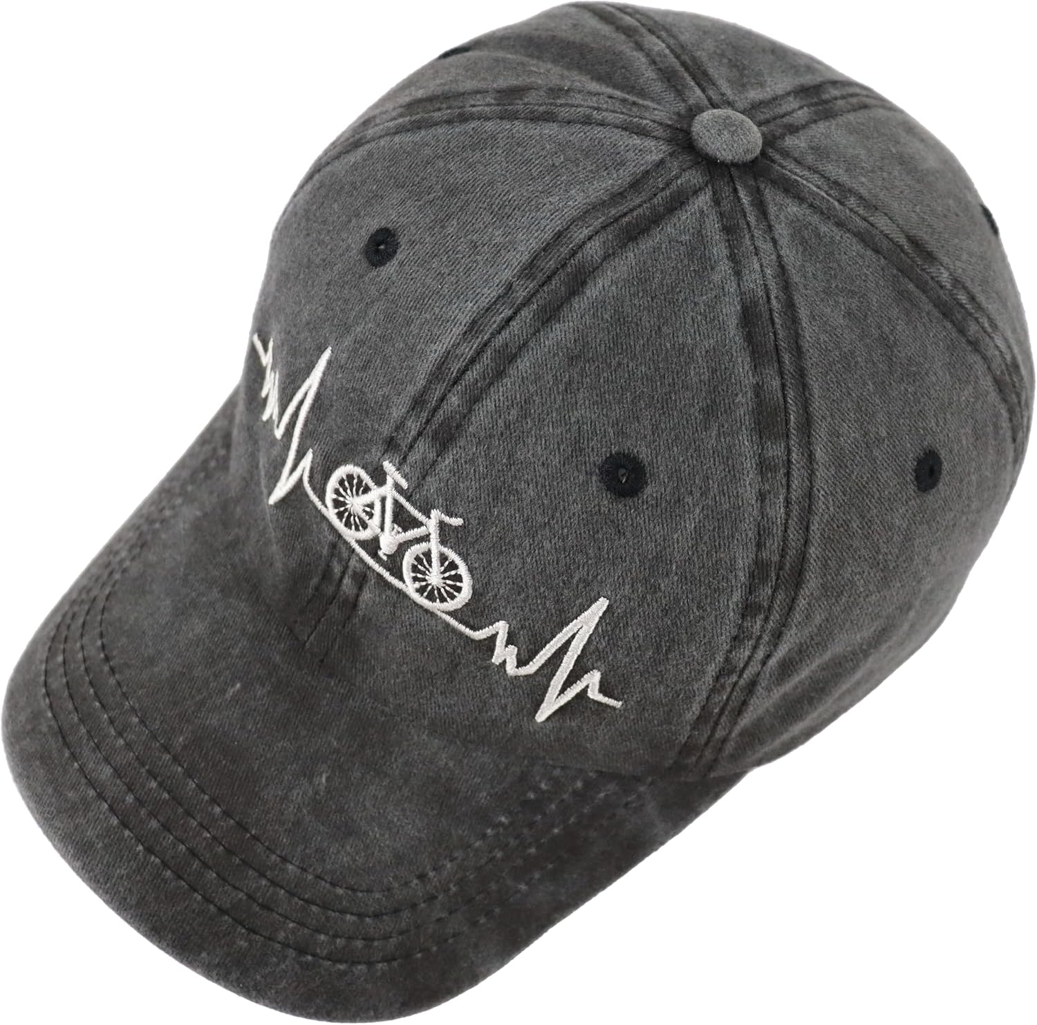 Bicycle Bike Baseball Cap, Adjustable Embroidered Bicycle Enthusiast Hat