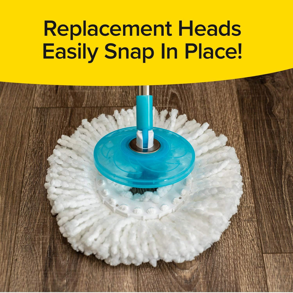 Spin Mop Replacement Head, Absorbent Microfiber, Holds 10X Weight