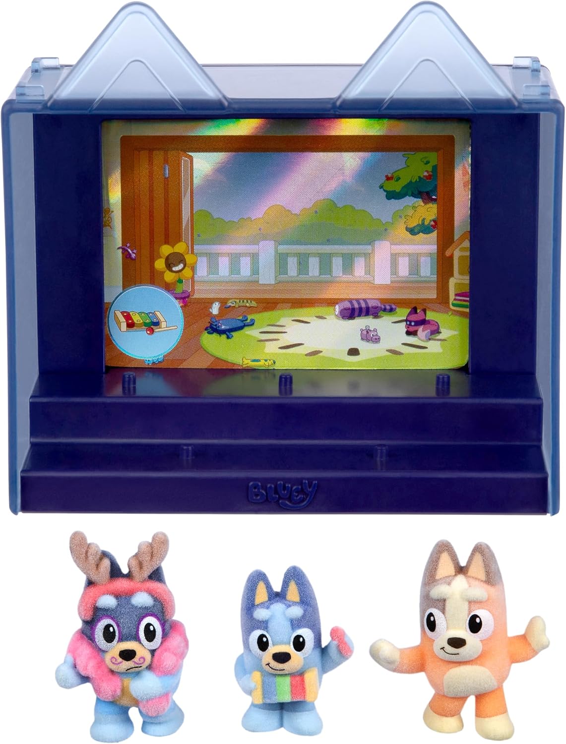 Fuzzies Episode Pack: Magic Xylophone, 3 Flocked Figures | Includes exclusive figure, display case, foil trading card