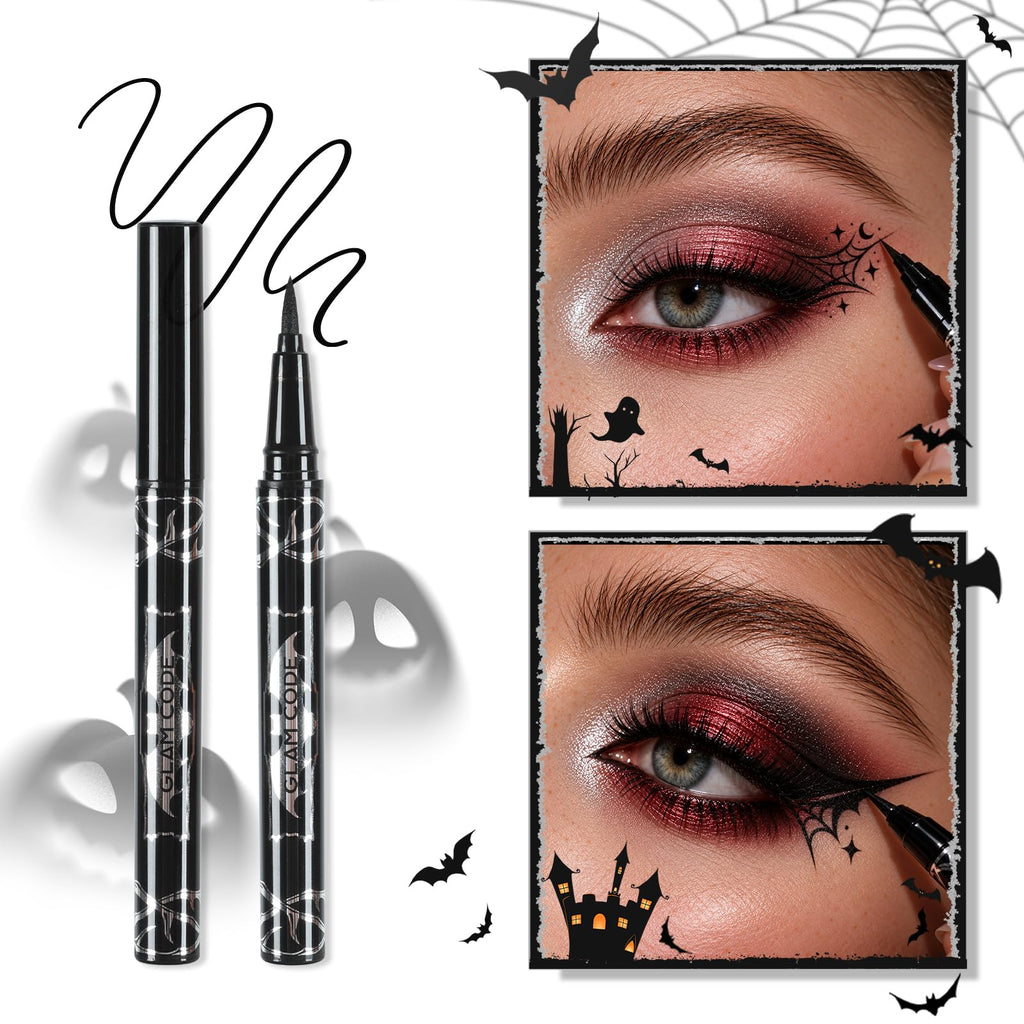 Makeup Set with Red Eyeshadow, Lipgloss, Eyeliner, Faux Eyelashes