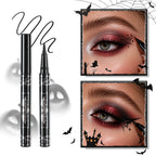 Makeup Set with Red Eyeshadow, Lipgloss, Eyeliner, Faux Eyelashes