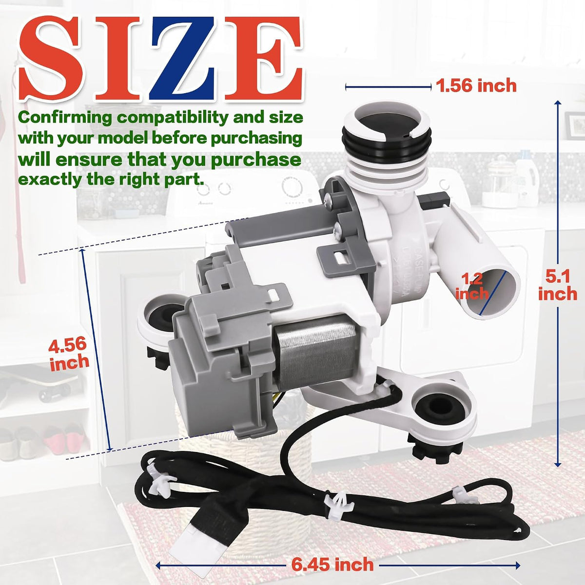 WA50F9A6DSW/A2 WA52M7750AV/A4 Washer Drain Pump Assembly Fit for Sam-sung