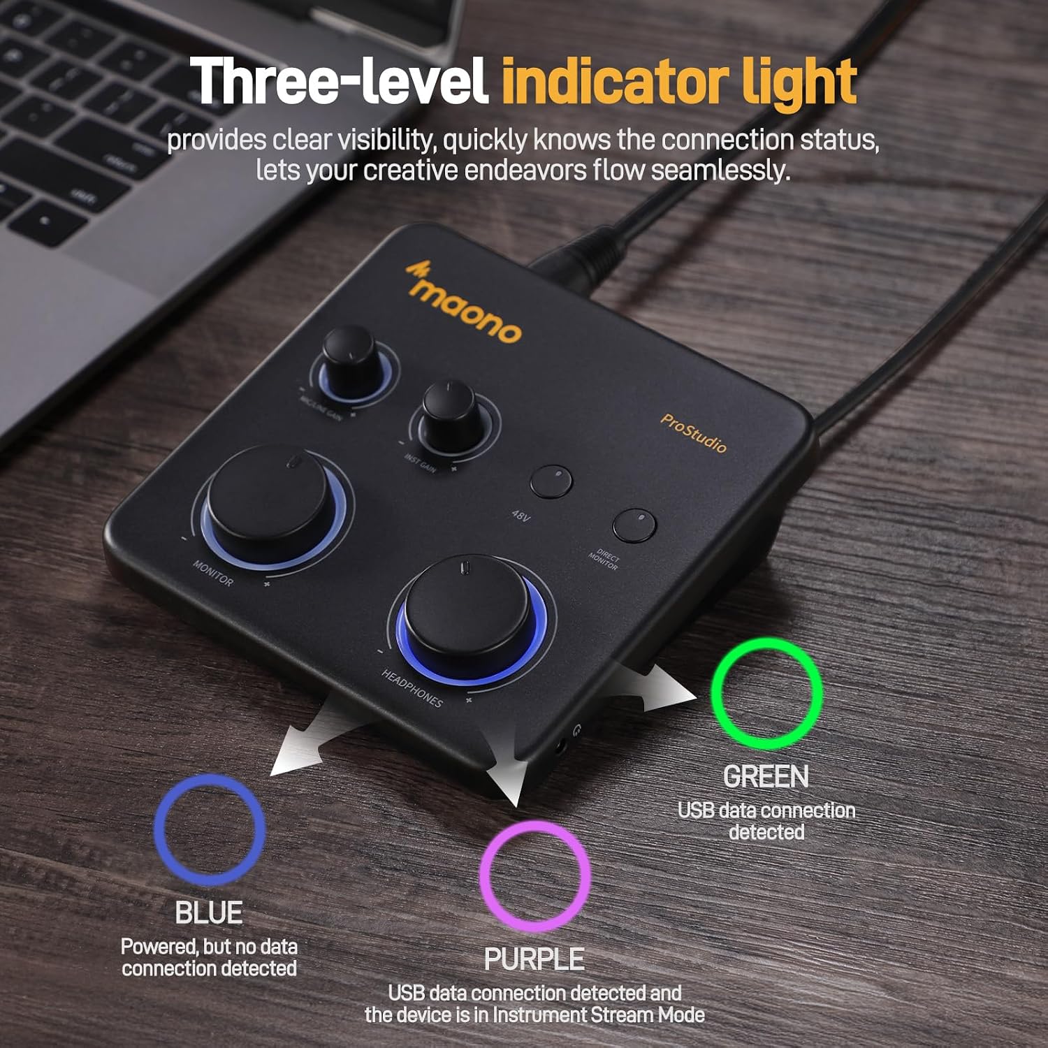 PS22 Lite USB Audio Interface for PC for Guitar & Vocals Streaming | Low-noise preamp, 24-bit/192kHz, loopback, ASIO