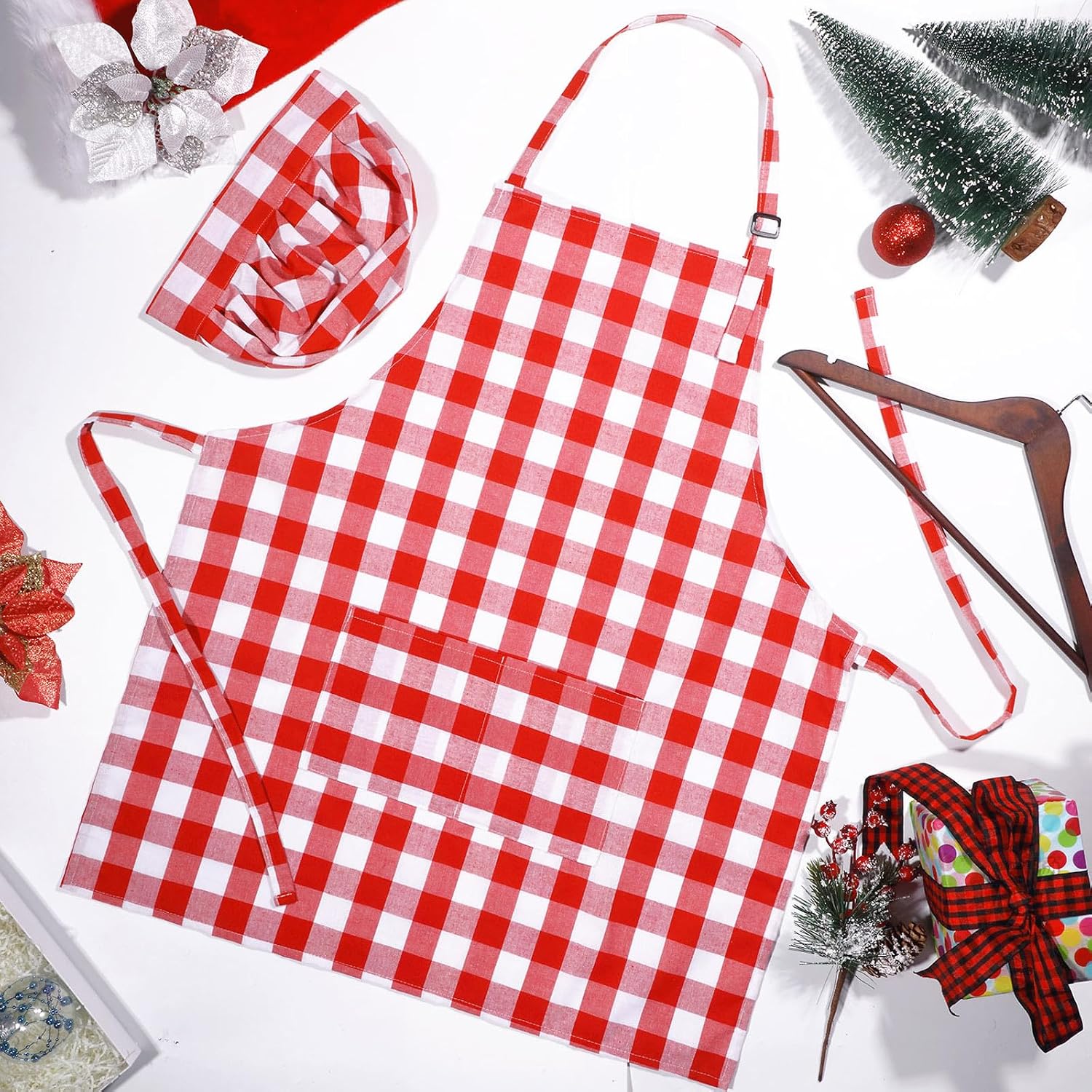 2 Pcs Chef Hat Apron Chef Costume for Women Men Adult