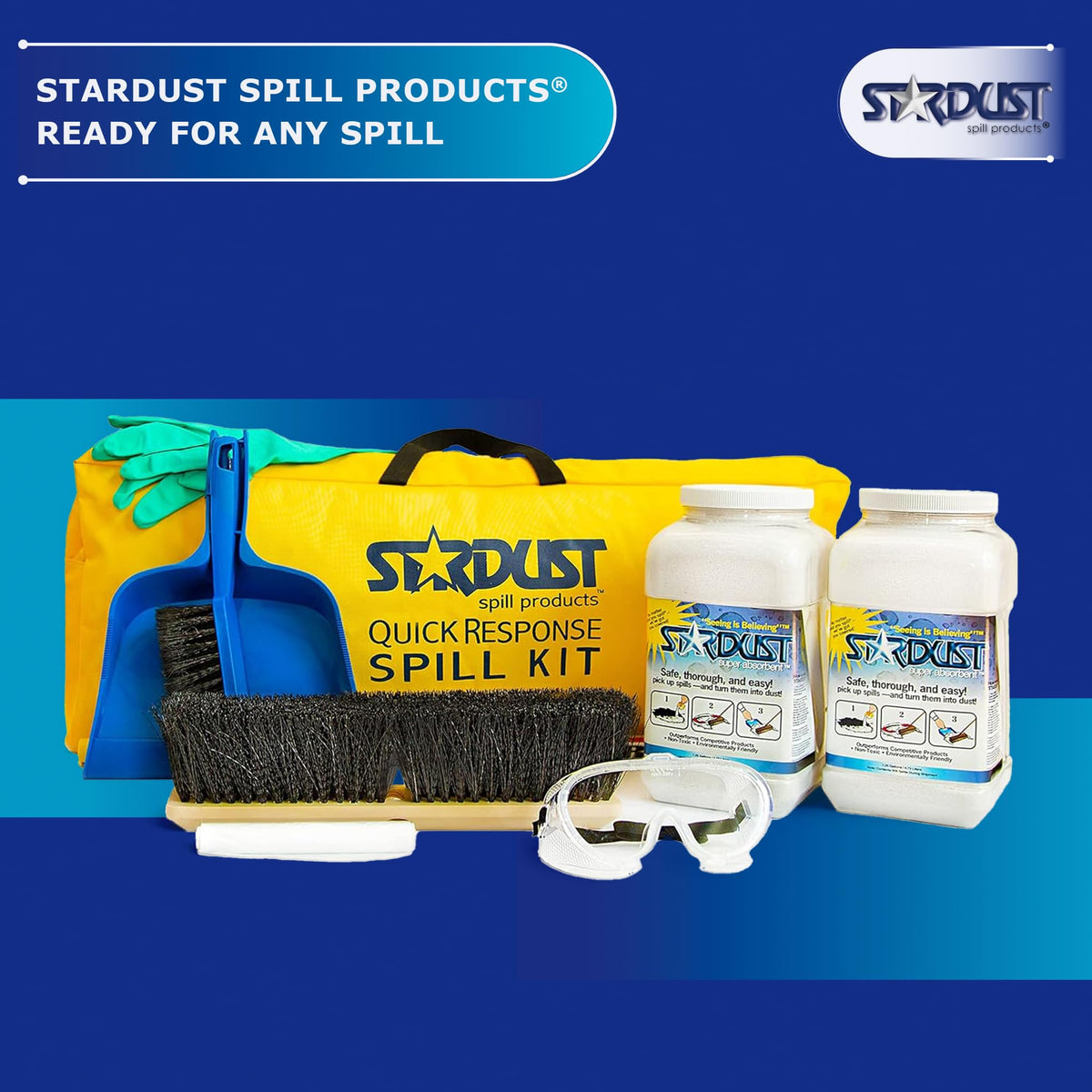 Stardust D710 Quick Response Spill Kits for Vehicles, Heavy Duty Duffle