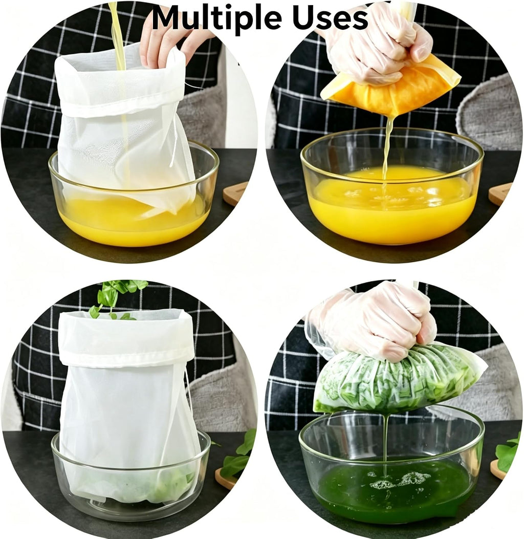 Reusable Ultra Fine Mesh Strainer Bag, 2Pcs Multi-Use