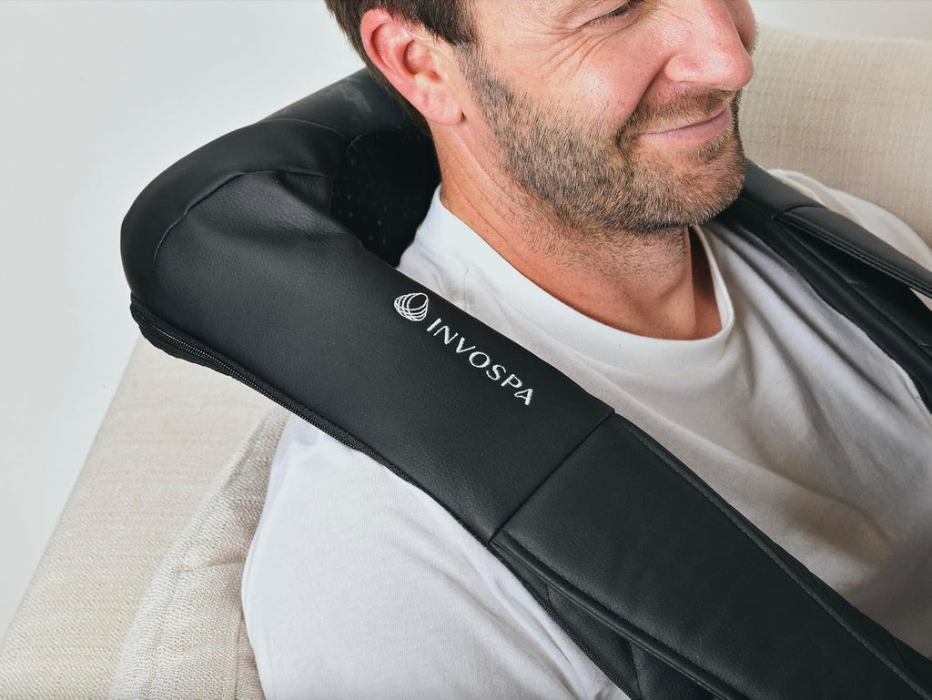 Shiatsu Massager with Heat - Deep Tissue Kneading Pillow for Neck, Shoulders, and Back - Electric Full Body Massage