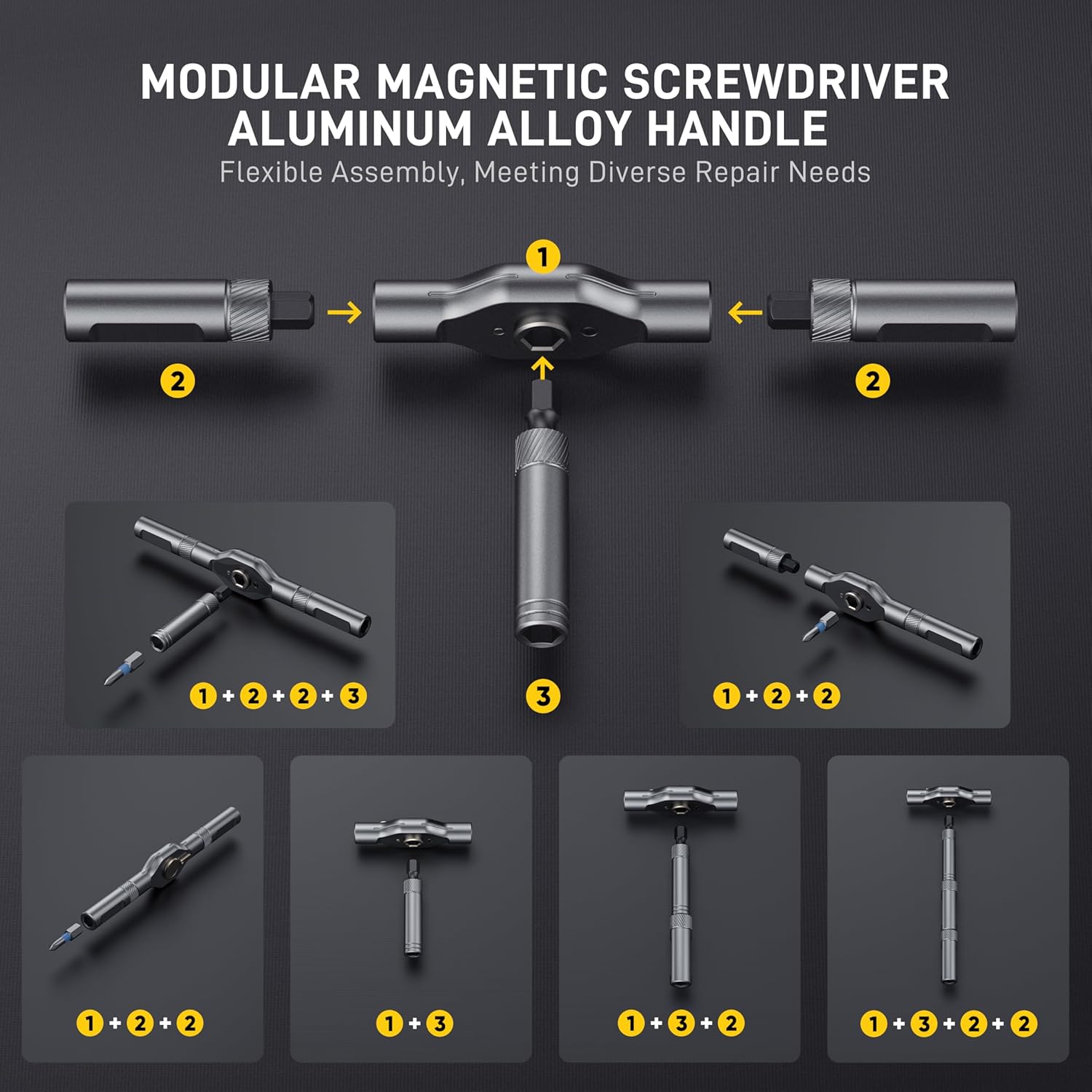 42 in 1 Magnetic Screwdriver, Screwdriver Set, Multi Bit Ratcheting Screwdriver Set with Storage Case Repair Tool Kit