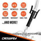 Deway Stick Fuel Pump, Auto-Stop + Beep Alert, 15in, D-Battery, 2.4 GPM