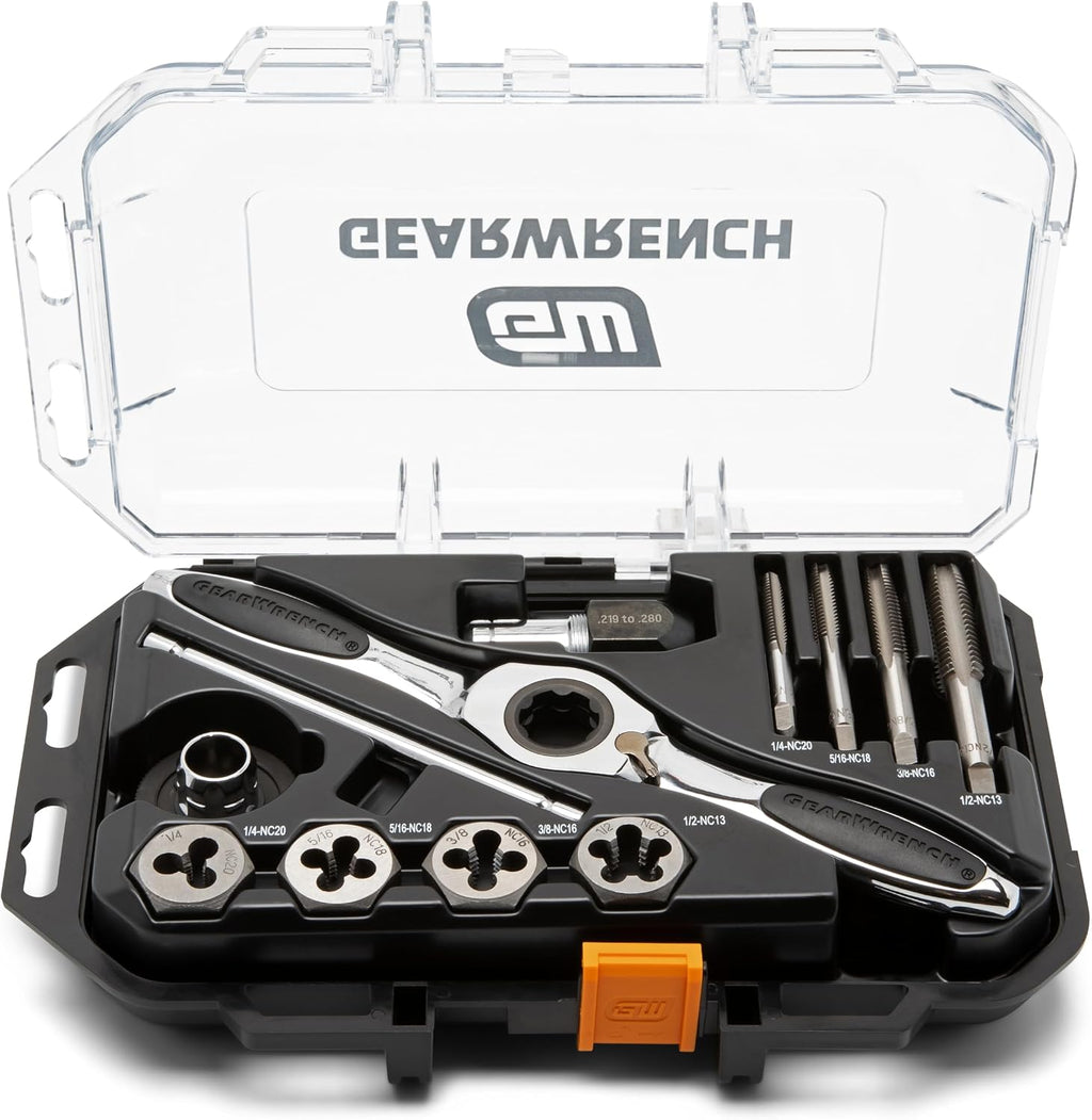 GEARWRENCH 13 Piece SAE Ratcheting Tap & Die Set | 82817