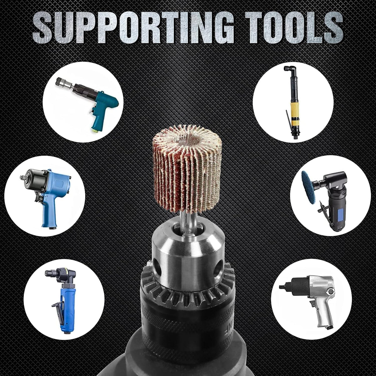 20 Pcs Flap Wheel Sander Set 80 Grit Sanding Wheel
