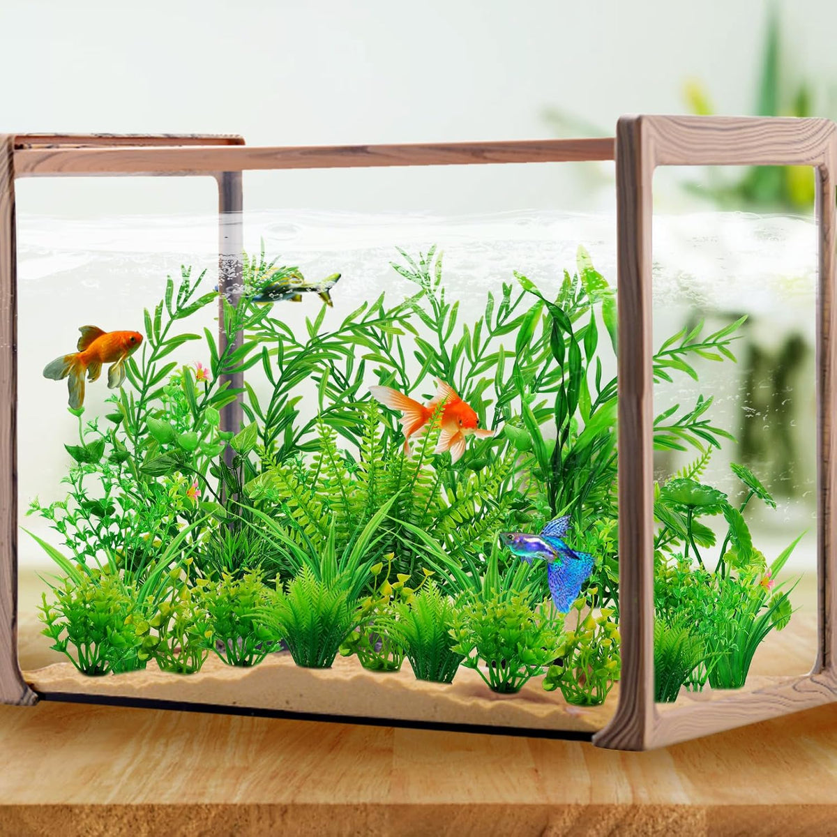 Fish Tank Accessories Aquarium Decorations Green Plants, 25pcs Green Fish Tank Decorations Plant, Aquarium Decor