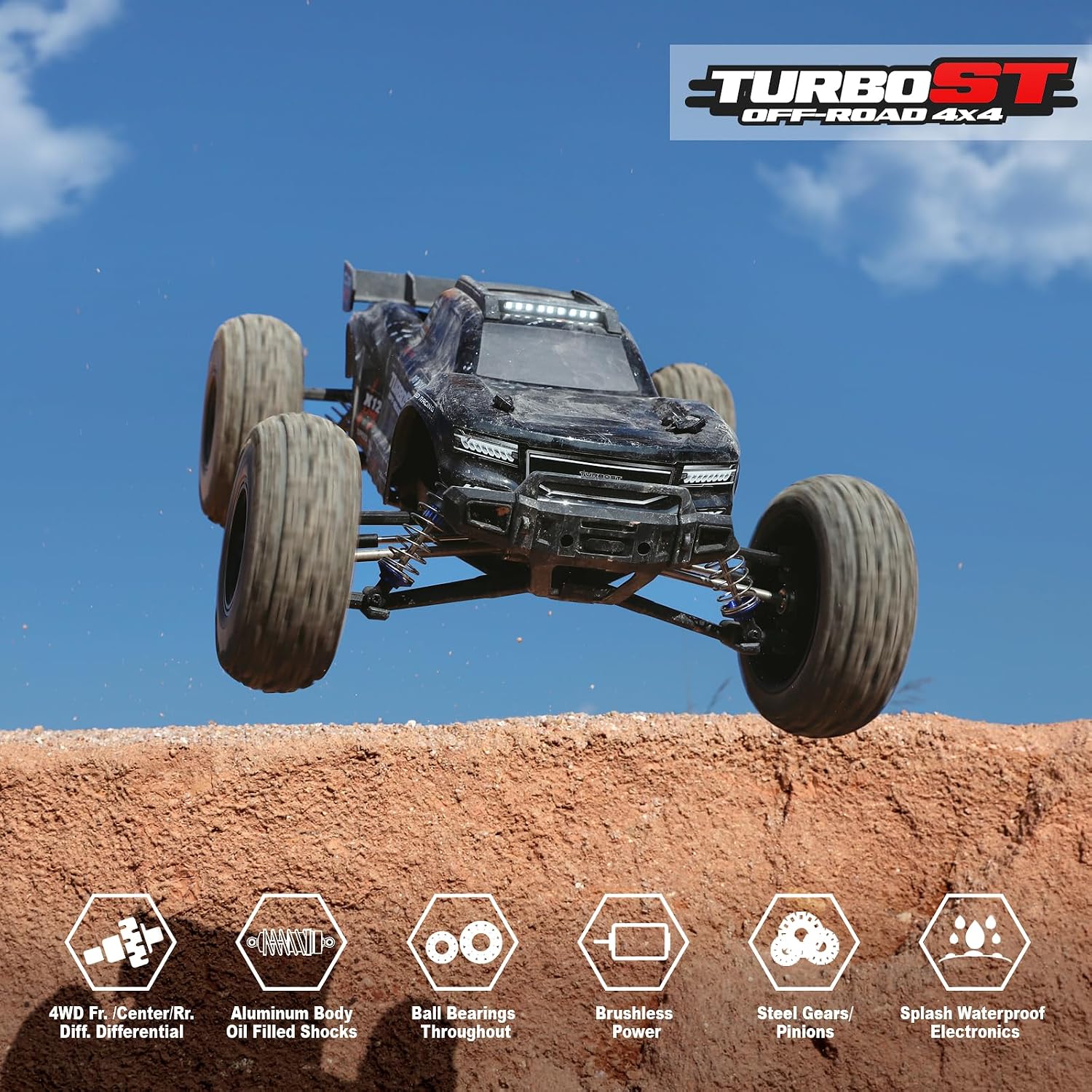 2997A 1/12 Brushless RC Cars, Fast RC Enthusiast Grade Max 45 Mph | 60A Waterproof ESC, Oil-Filled Shock, Center