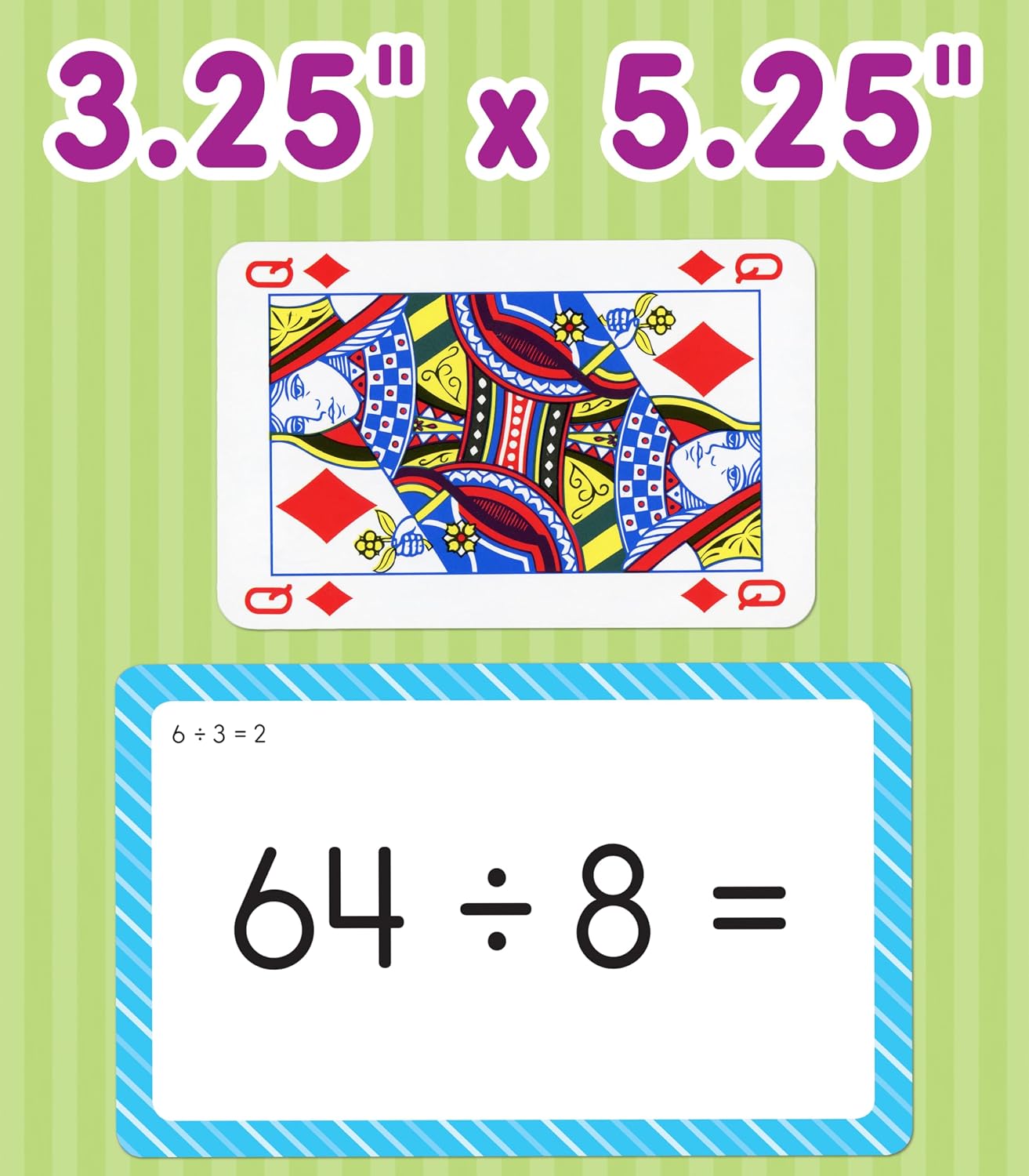 Carson Dellosa 3-Pack Math Flash Cards, Ages 8-12, Multiplication | Division, and Fractions, Math Games, Grade 3-5