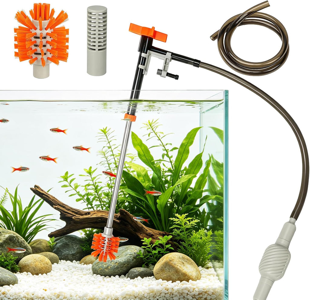 Aquarium Siphon Gravel Cleaner Manual Water Changer Kit, Small