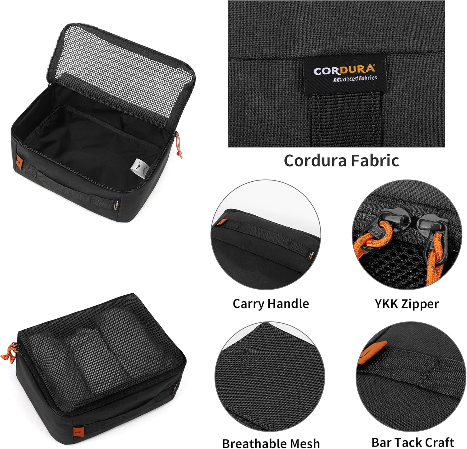 Packing Cubes for Travel, 3 Pack Cordura Tactical Luggage Organizer Bags Set for Outdoor Camping,Backpacking,Hiking