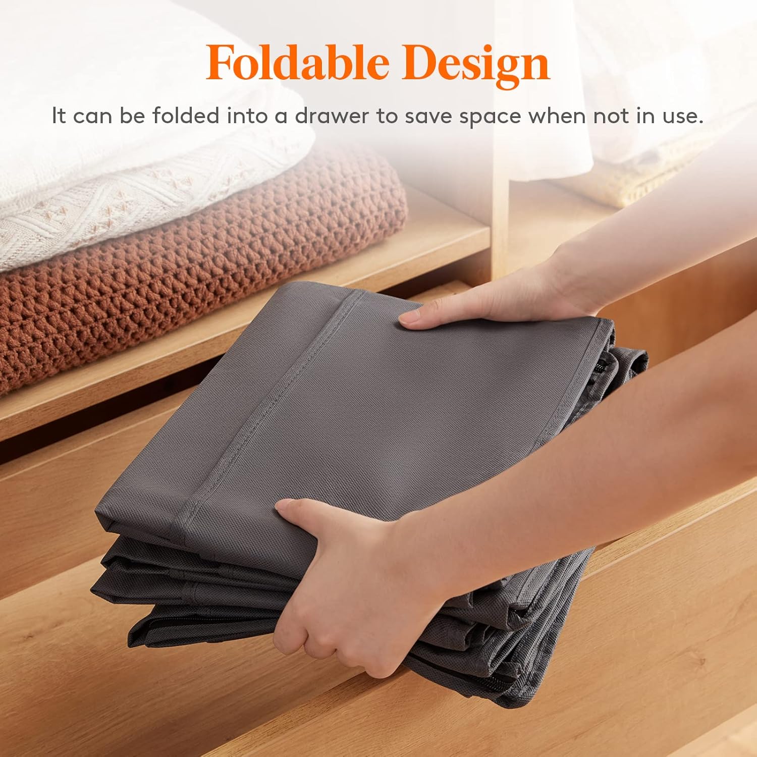 95L 4 Pack Under Bed Storage Containers, Large Capacity Blanket Storage Bags with Reinforced Handle, Organization and