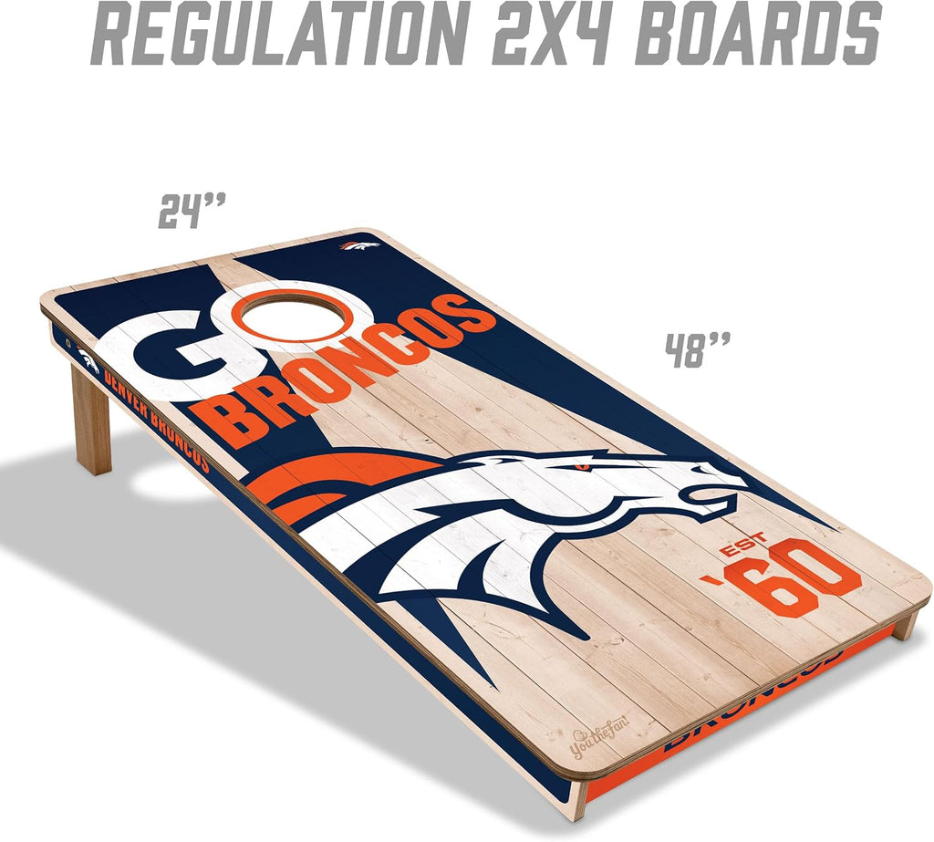 NFL 2’ x 4’ Professional Wood Cornhole Game with Logo Bags