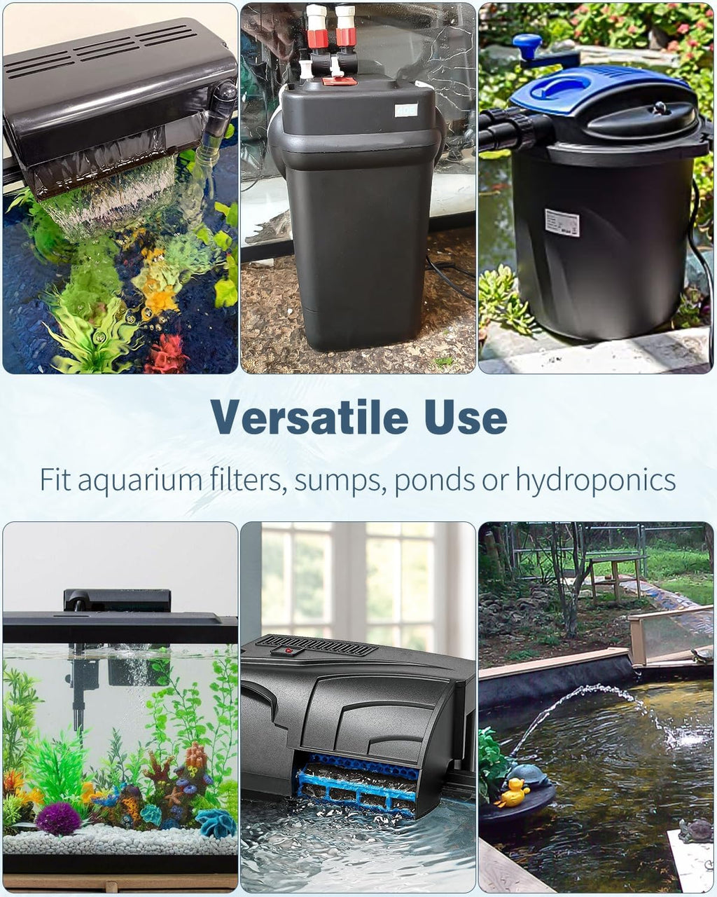 Aquarium Filter Media Pad for Fish Tank Filters Aquarium Filter Media Sponge Filter Floss Roll for Sumps Ponds