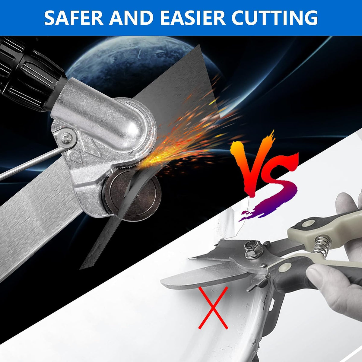 Innovative Electric Drill Plate Cutter - Versatile Metal Shears Attachment for Effortless Cutting of Various Metals