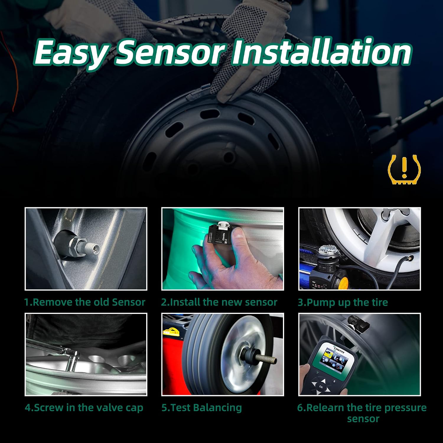 TPMS Sensors,GM 315Mhz Tire Pressure Monitoring Sensor | Compatible for Chevy Silverado GMC Cadillac Buick Pontiac