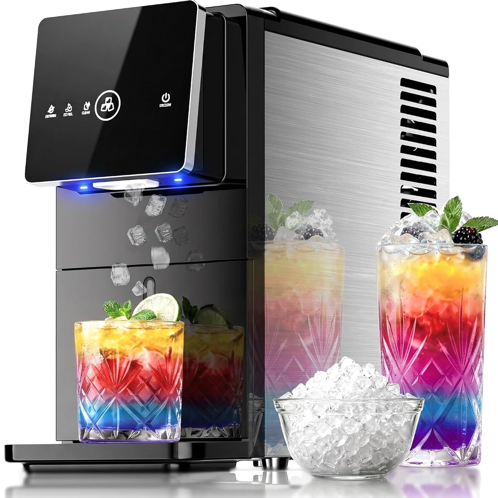 AGKUCKY Nugget Ice Makers Countertop, 35 lbs/24hrs Auto Drop Ice