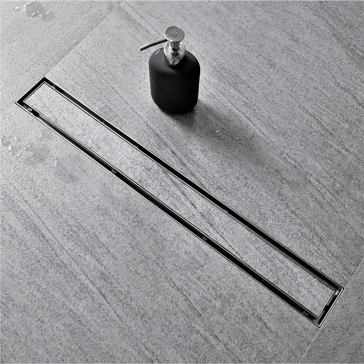 24 inch Linear Shower Drain-Brushed Nickel Tile-in Floor Drain
