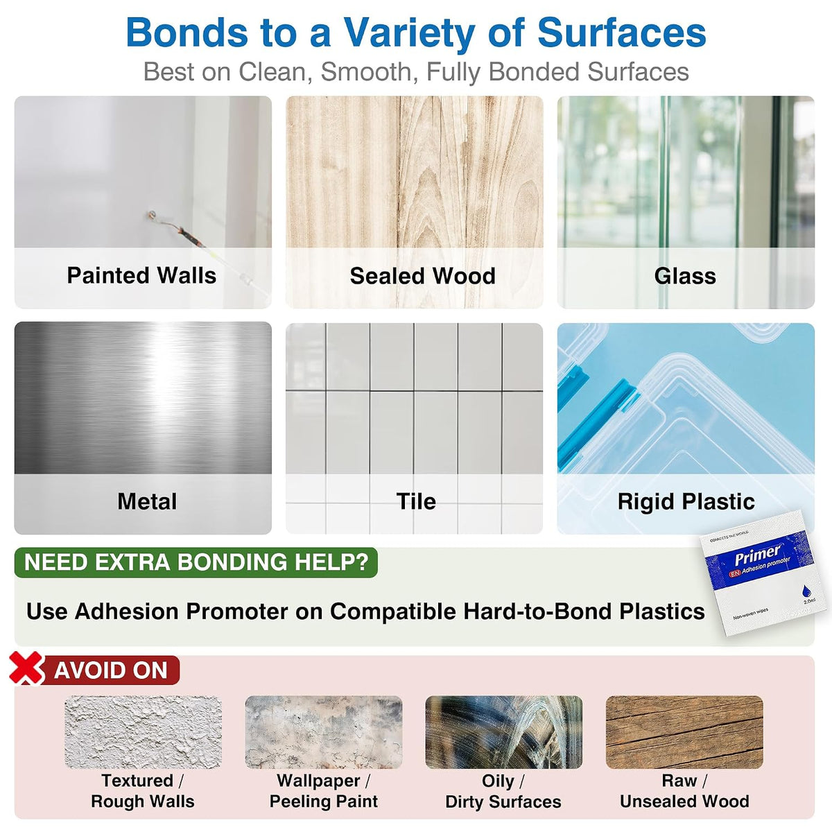 Double-Sided Removable Foam Tape, 1 in x 16.5 ft, Wall-Safe Mounting Tape