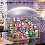 Clear Acrylic Display Case for Collectibles 4 Layer Hobby Figure Display Case Box with Shelves Stackable Figurine