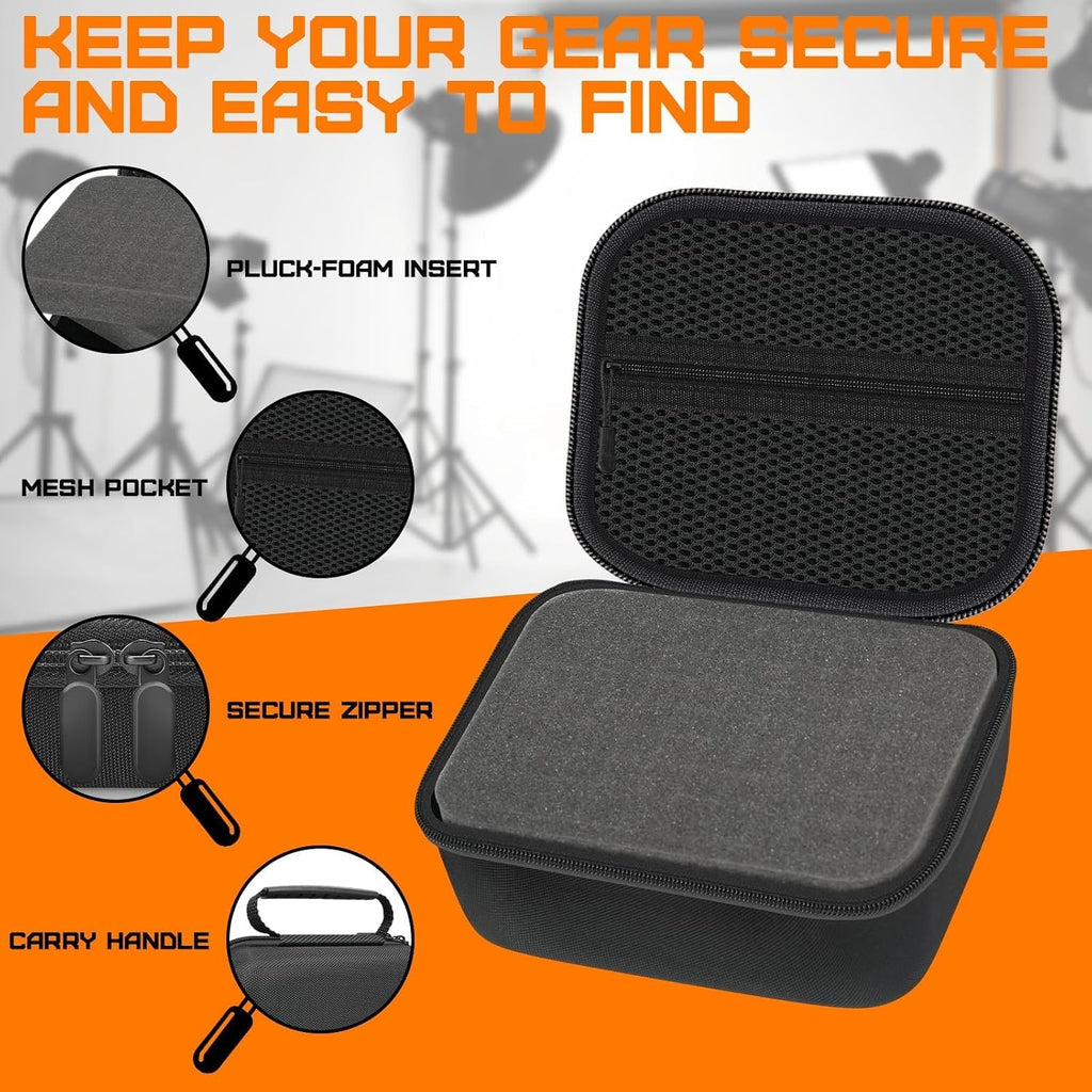 Hard Carrying Case 8x6x4.2'' with Custom Foam Insert for Electronic Devices