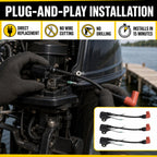 Carnovate 3 Pack Ignition Coil Fit for Yamaha Outboard 60-90HP 2 Stroke