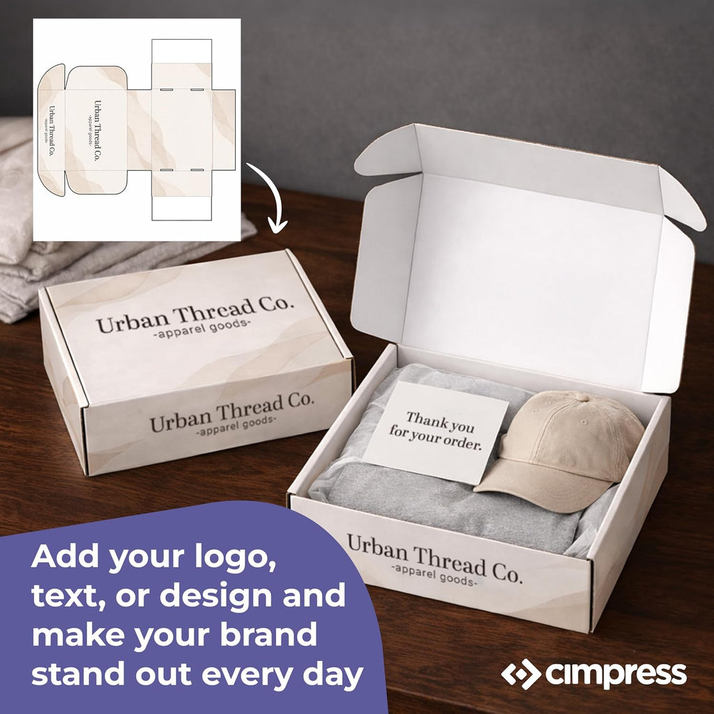 Personalized Mailer Box, Add Logo or Text, 12" x 10" x 4", Pack of 24