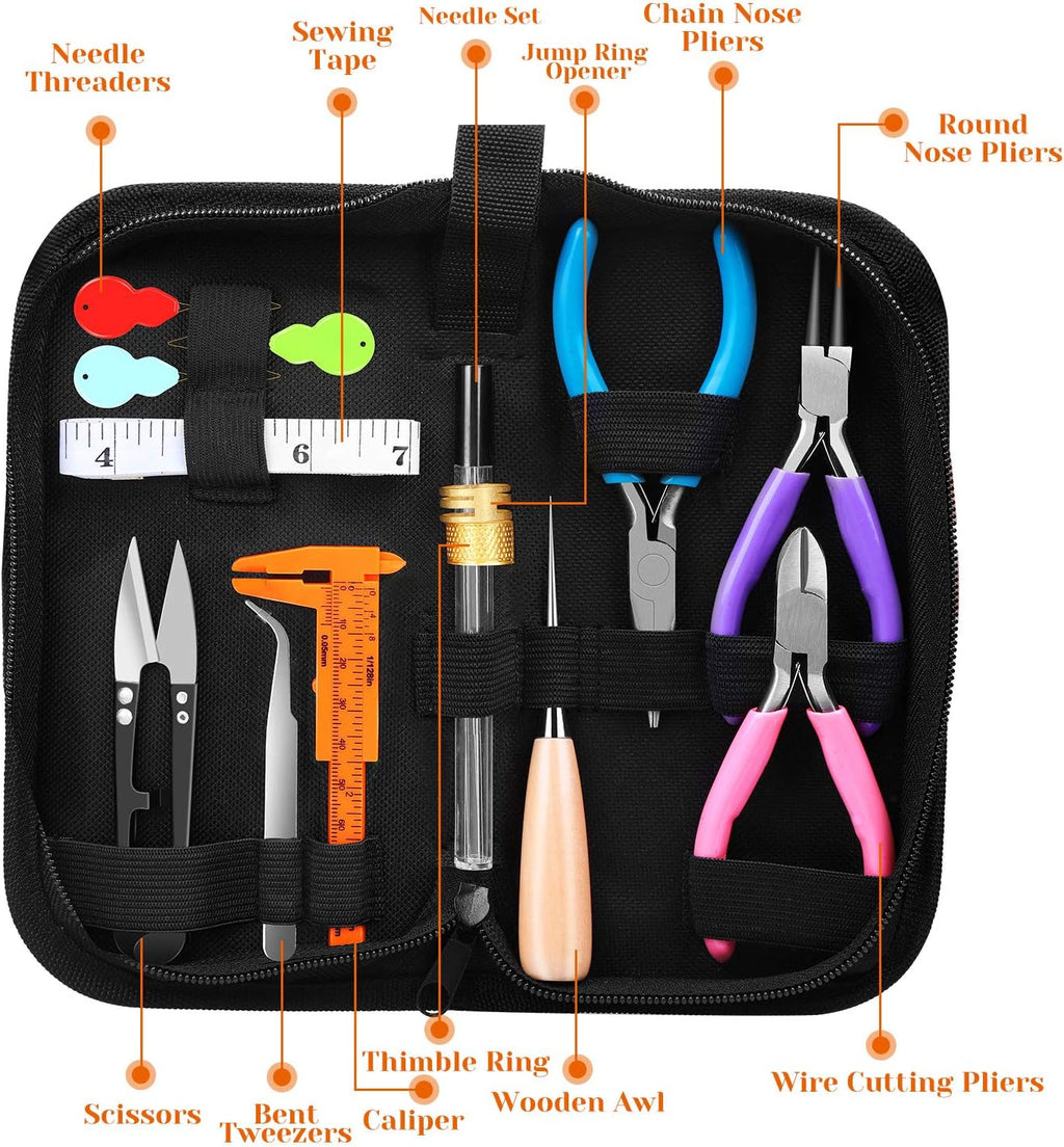 Jewelry Making Supplies Kit, Jewelry Making Kit with Jewelry Making Tools, Jewelry Wires and Jewelry Findings for