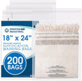 18” X 24” (200 Count) Self Seal Clear Poly Bags with Suffocation Warning