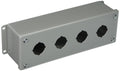 Hoffman E4PB Enclosure for 4 30.5 mm Pushbuttons, Steel, Gray