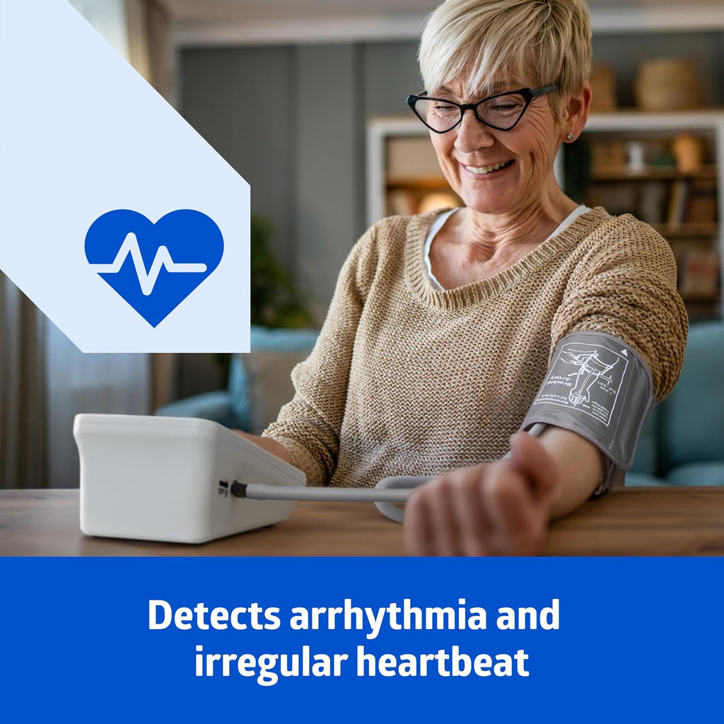 digital Blood Pressure Monitor, Adult Upper Arm Cuff, Digital LCD Display, Stores Up To 90 Readings, Batteries