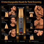 6-in-1 Beard Trimmer for Men with Charging Dock