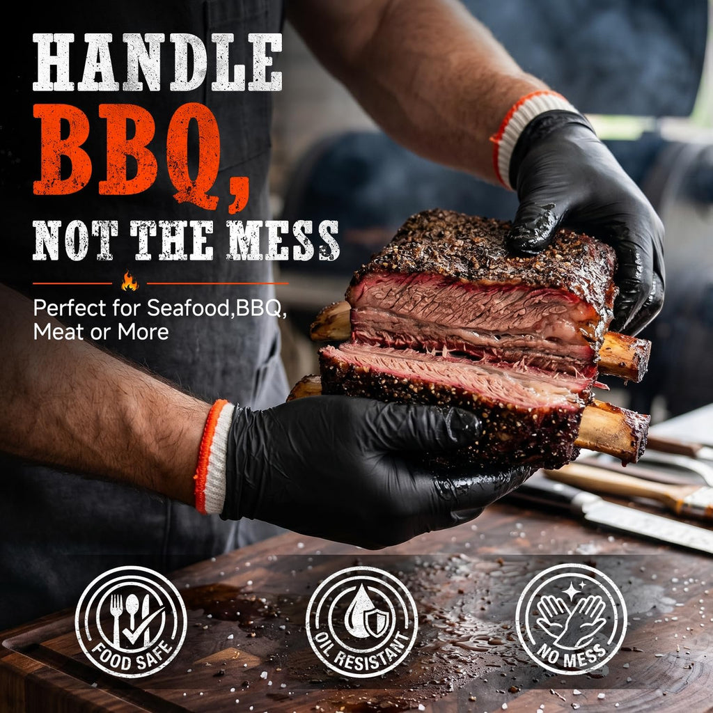 BBQ Gloves,Disposable BBQ Gloves Heat Resistant Cooking