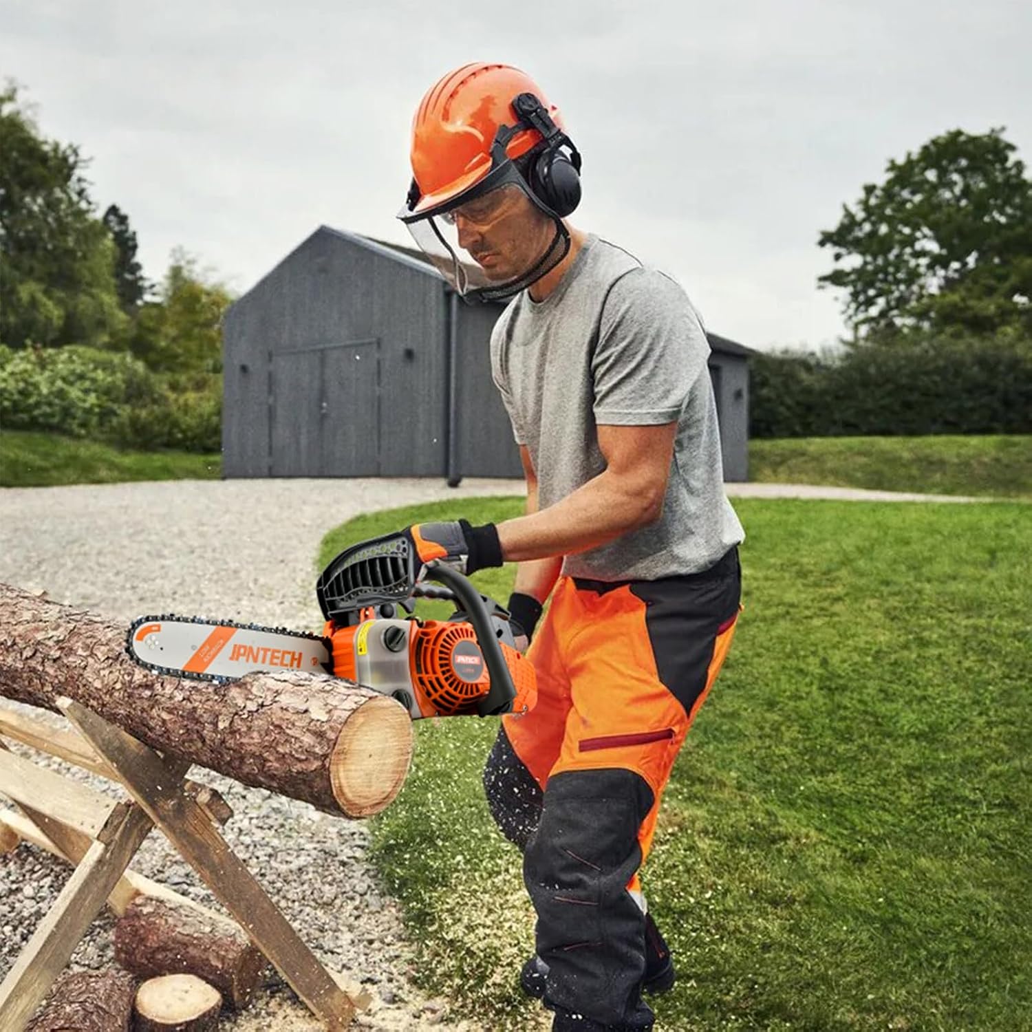 Gas Chainsaw 12 Inch Top Handle Chainsaw 25.4CC 2-Cycle Handheld | Cordless Petrol Portable Gas Powered Chain Saw for