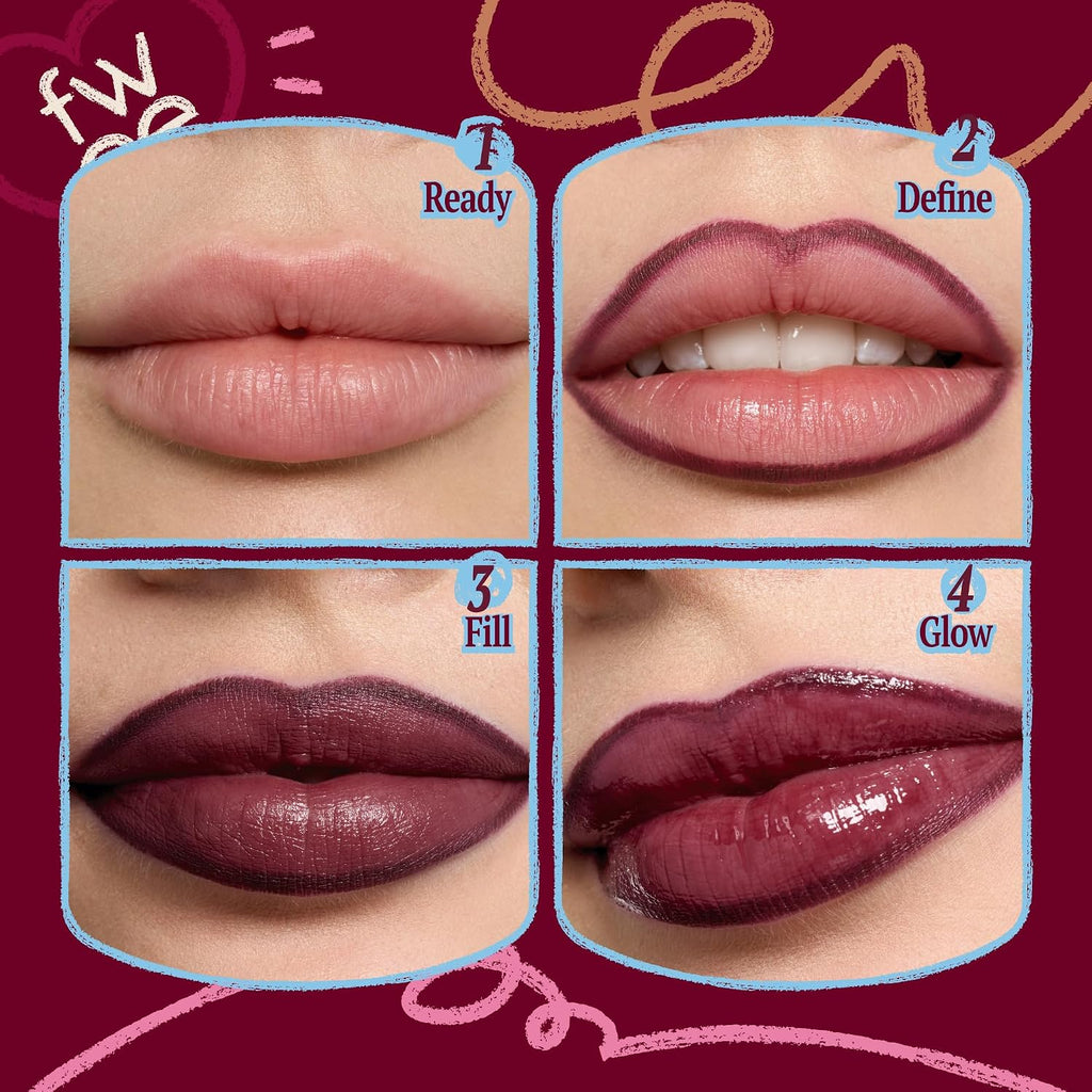 Long Lasting Dual Coloring Stick Lip Liner, TT YL | All-in-one dual stick, Retractable Lip Liner Lipstick Combo