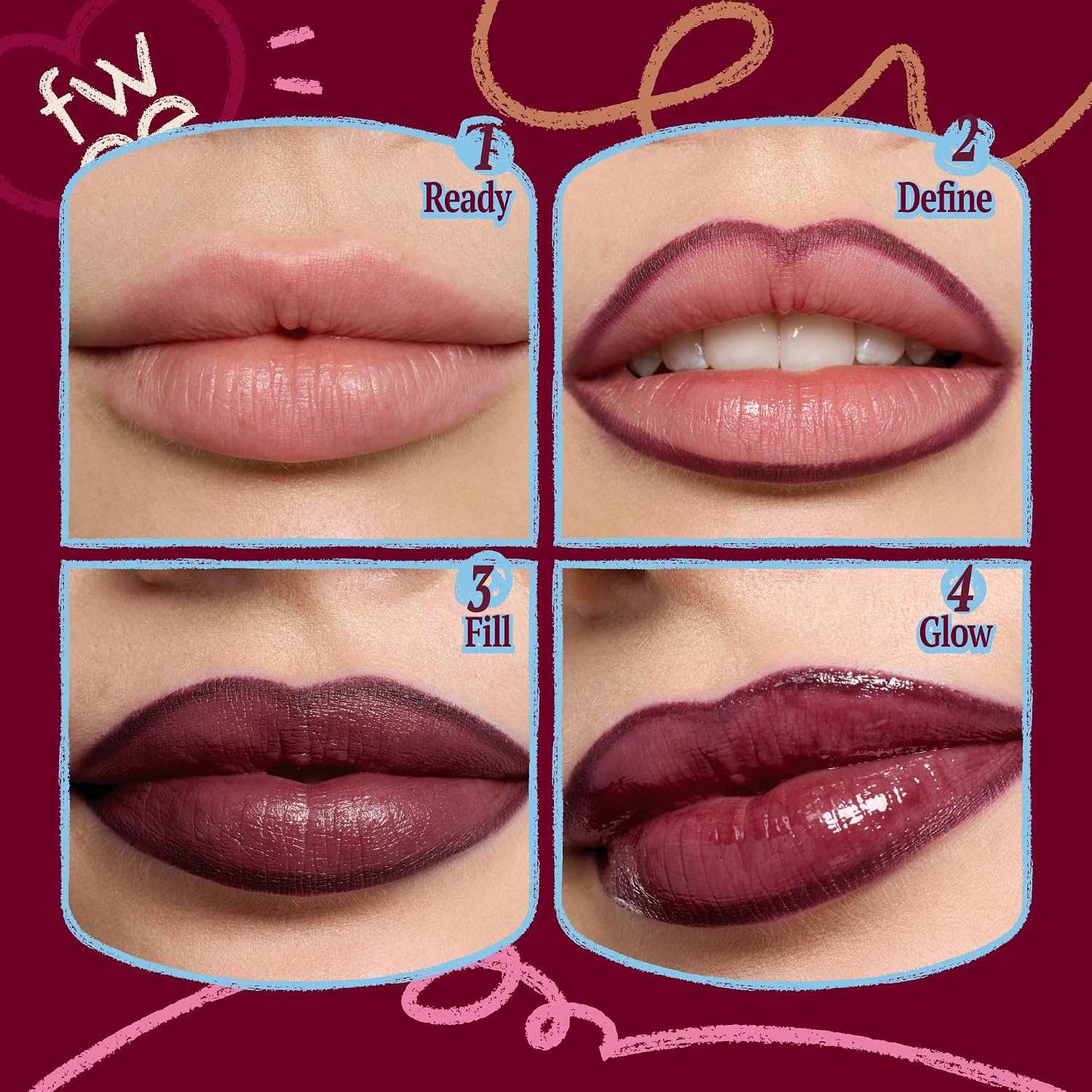 Long Lasting Dual Coloring Stick Lip Liner, TT YL | All-in-one dual stick, Retractable Lip Liner Lipstick Combo