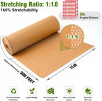 Honeycomb Packing Paper 15" Width X 300 FT for Moving Glass Dishes Recyclable Wrapping Paper Bubble Wrap Packing
