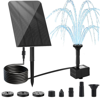 Solar Water Fountain for Bird Bath, 2.5W Water Pump for Pond, Garden