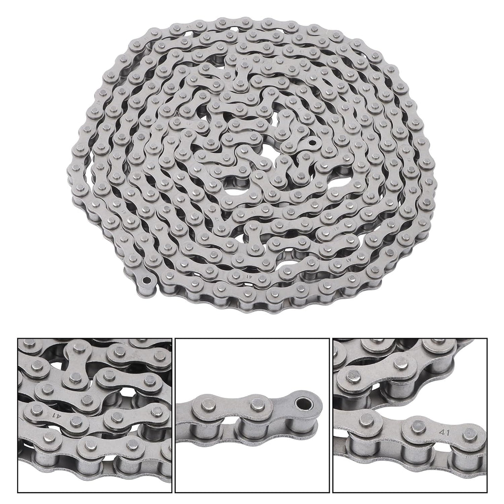 41 Roller Chain with 2 Connectors, 10 Feet